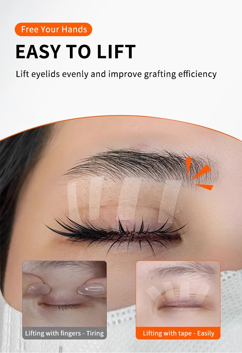Description Picture 4 of item3 pcs Eyelashes Extension Tape PE Adhesive Tools Under Eye Pads For Micropore Lashes Grafting Supplies Lash Lifting Tapes