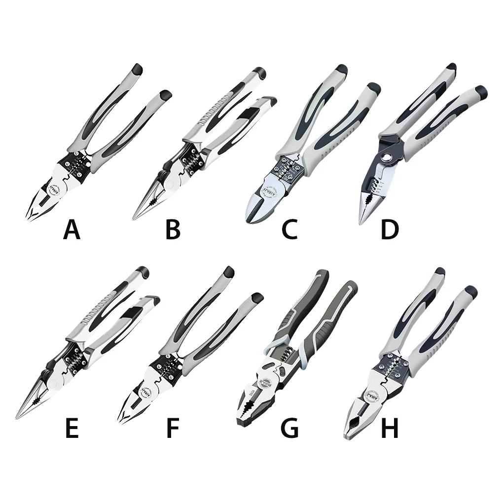 

Pliers Non-slip Electrical Wire Cable Crimping Nipper Stripper Combination Multifunctional Alloy Steel High Precision