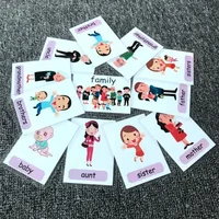 Baby Montessori Toys Emotion Weather Learning Card Cartoon English Flash Cards Kids Learning Educational Toys for Children 1