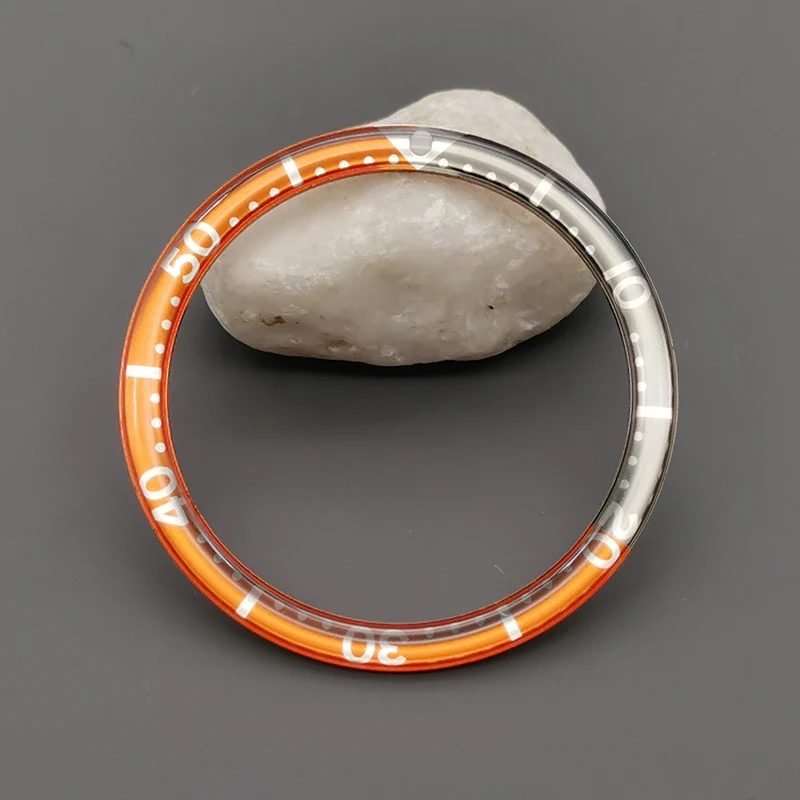 Flat Resin Aluminium Bezel Insert for Watch Cases - 39mmx32mm