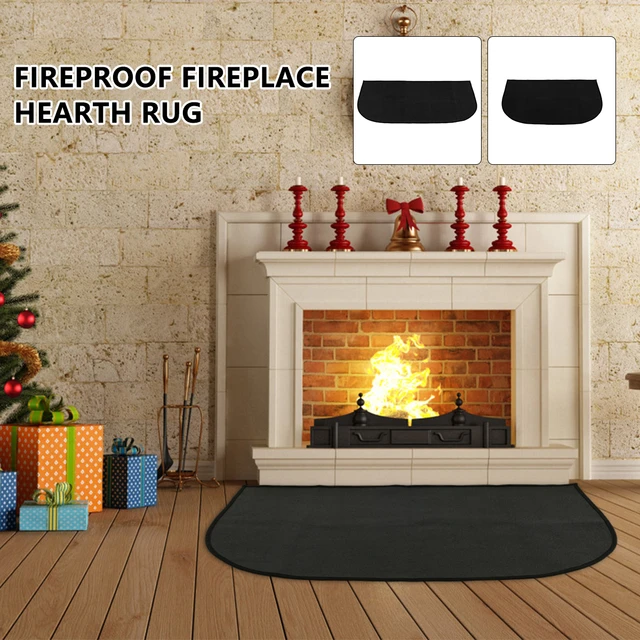 Tapis de foyer de cheminée ignifuge, tapis de cheminée résistant au feu  demi-cercle, zone de foyer antidérapant Premium - AliExpress