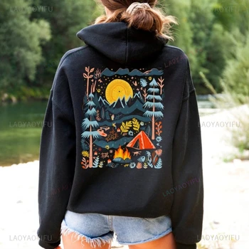 Vintage Camping Fire Hoodie 1