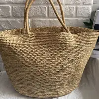 Grand sac fourre-tout en rotin tressé à la main 2026 pour femme, sac de plage en paille naturelle, sac à main de luxe, sac à bandoulière, sac d'été 4