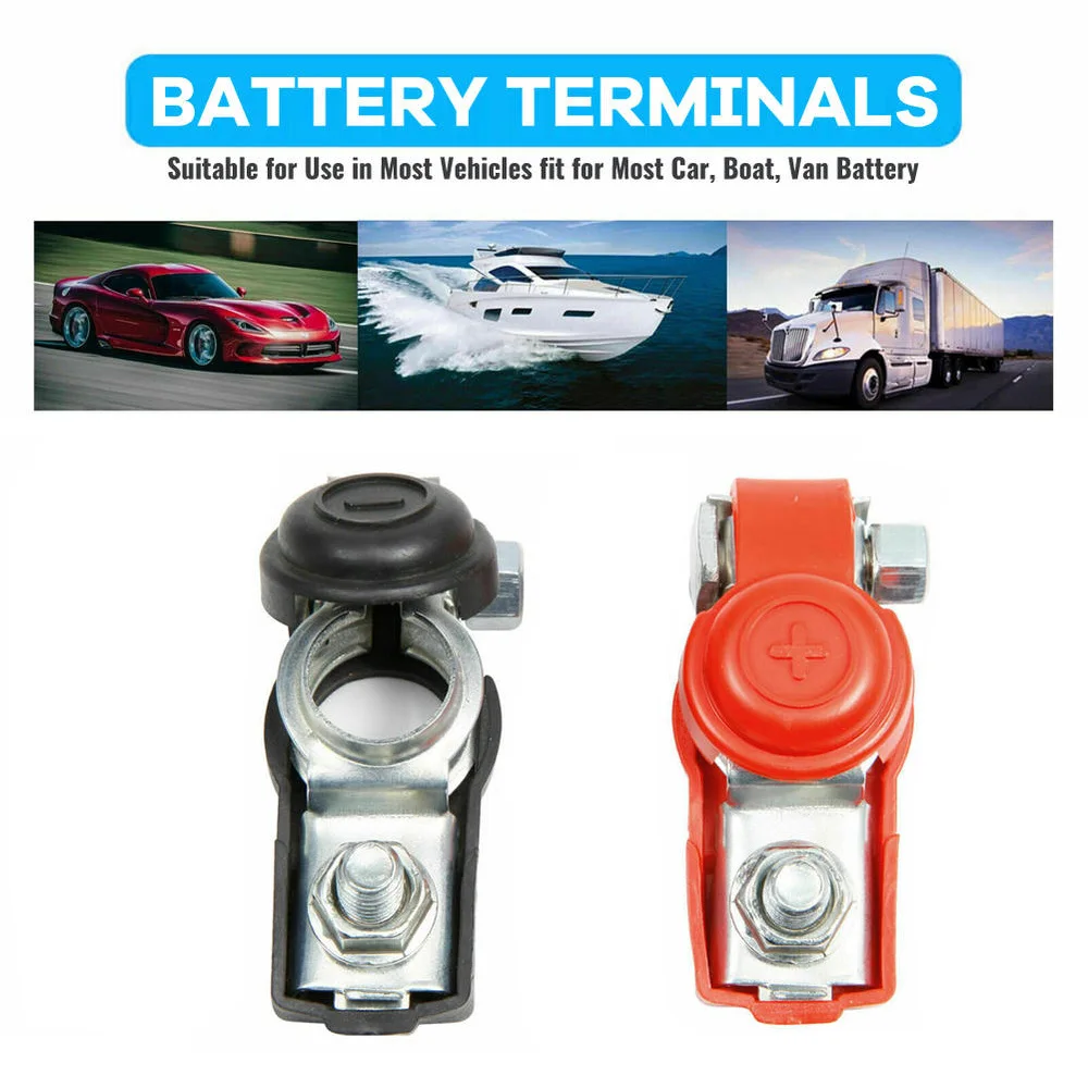 1 Paio 6V 12V Auto Top Post Per Il Tempo Libero Terminali Della Batteria Cavo Morsetto Connettori Terminali Auto Caravan Accessori Per Camper