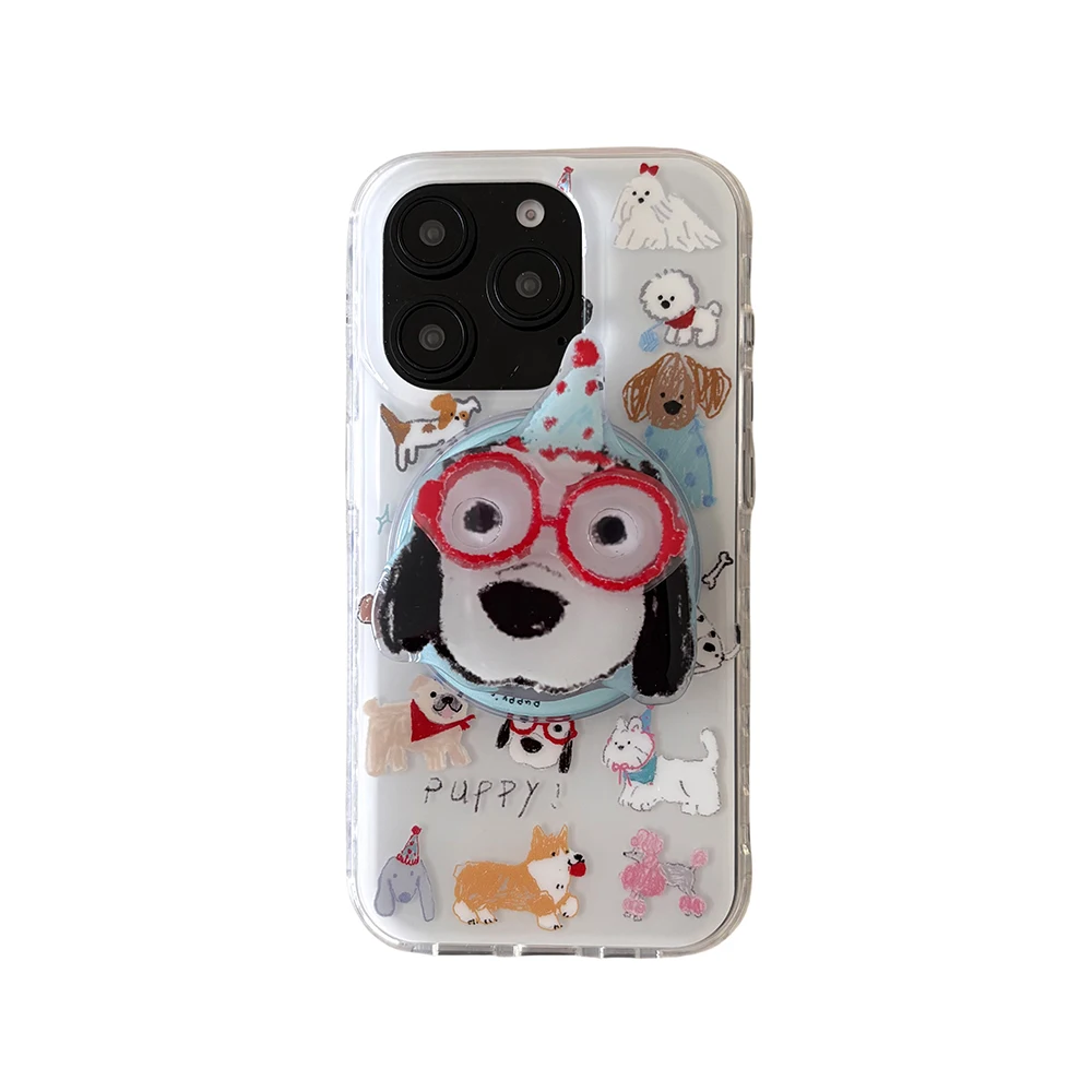 Cute Puppy Cartoon Dog Magnetic Phone Case for IPhone 17 16 15 thumbnail 8