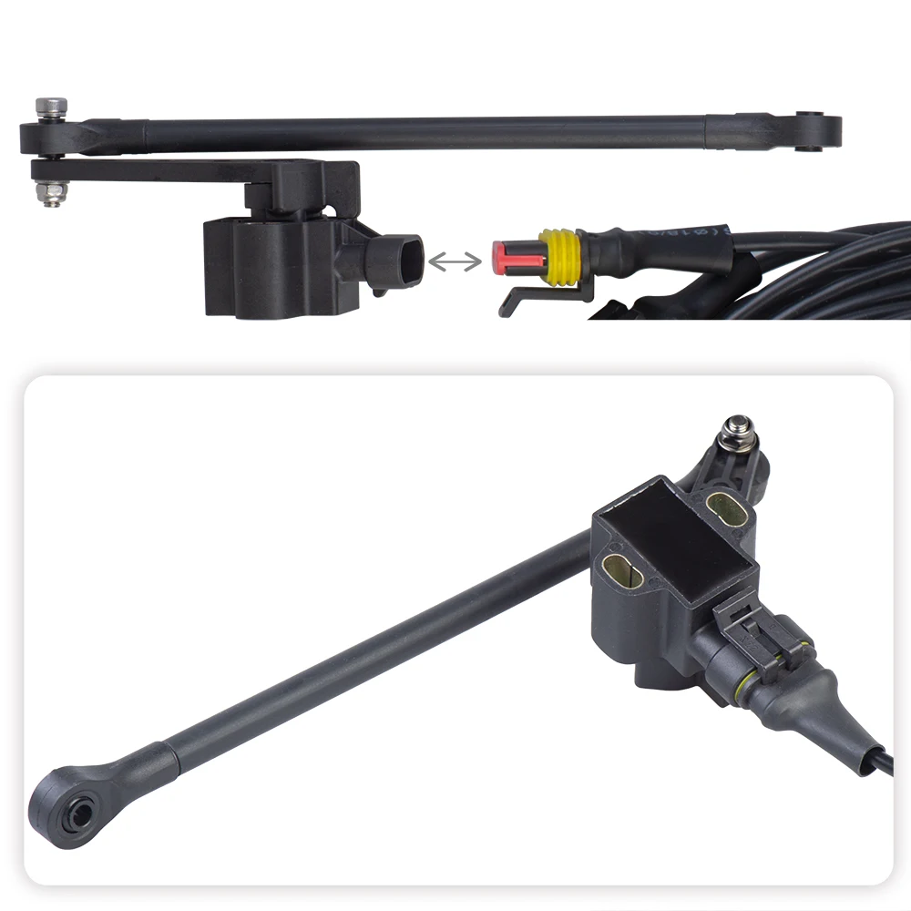 12V Universal Car Air Suspension Control System & UV4 Solenoid Vavle Kit Height Sensor Support Bluetooth/Remote/Wire/App Control