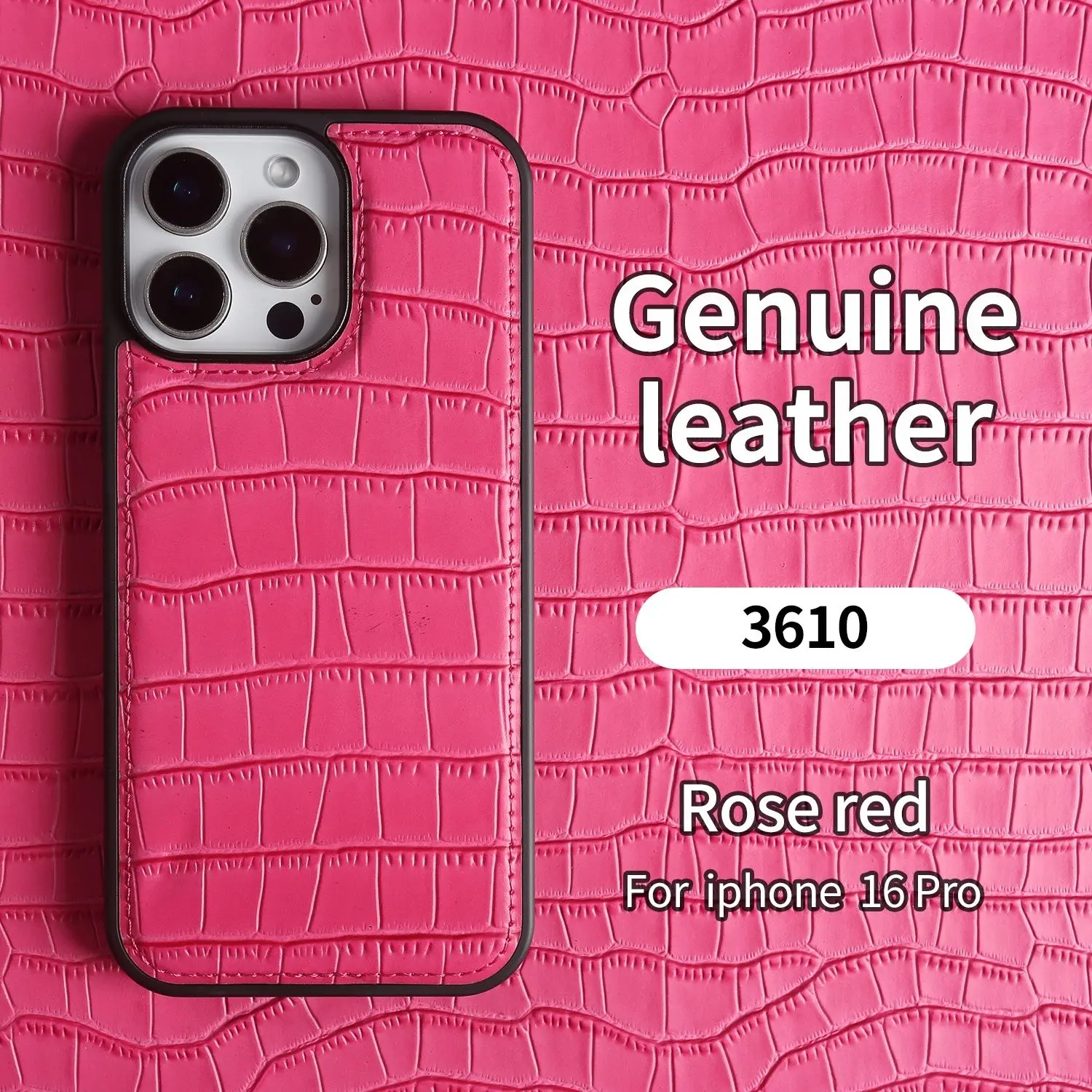 Premium Crocodile Pattern Genuine Leather Case For iPhone 16 Pro Max 15 14 13 12 11 XR Cowhide Back Cover Shell Protective Capa 1