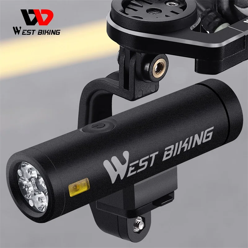 

WEST BIKING 2000 Lumens Bicycle Headlights 5000mAh Type-C Rechargeable Bike Front Light With Quick Release Speedmeter Support