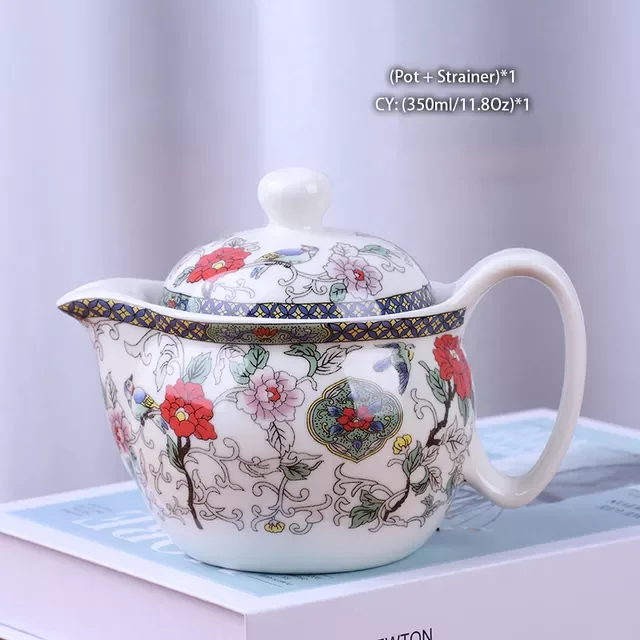 Čínska keramická čajová súprava Kung Fu porcelánová čajová šálka sada kanvíc Dračí čajník šálka Kungfu čajová súprava Puer Oolong čajový riad