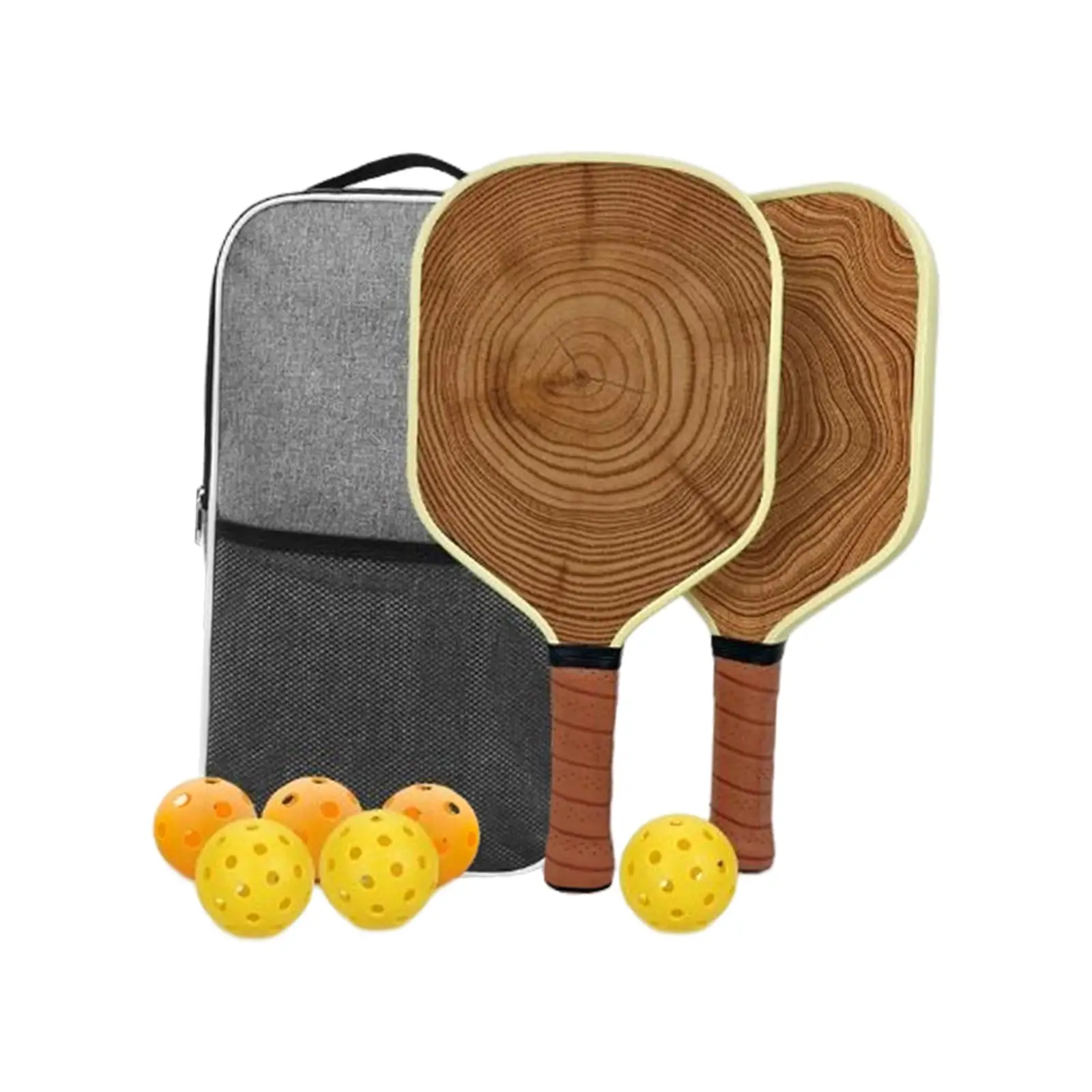

Lightweight Pickleball Paddles Set with Storage Bag with 6 Balls Rackets for Indoor and Outdoor Beginner Player Men Women