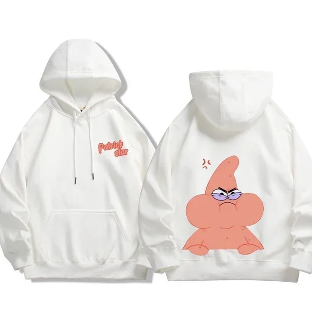 thumbnail image 1 of Suéter de poliéster con dibujos animados de Bob Esponja para otoño e invierno, sudadera con capucha de manga larga fina o polar, 1 of 5