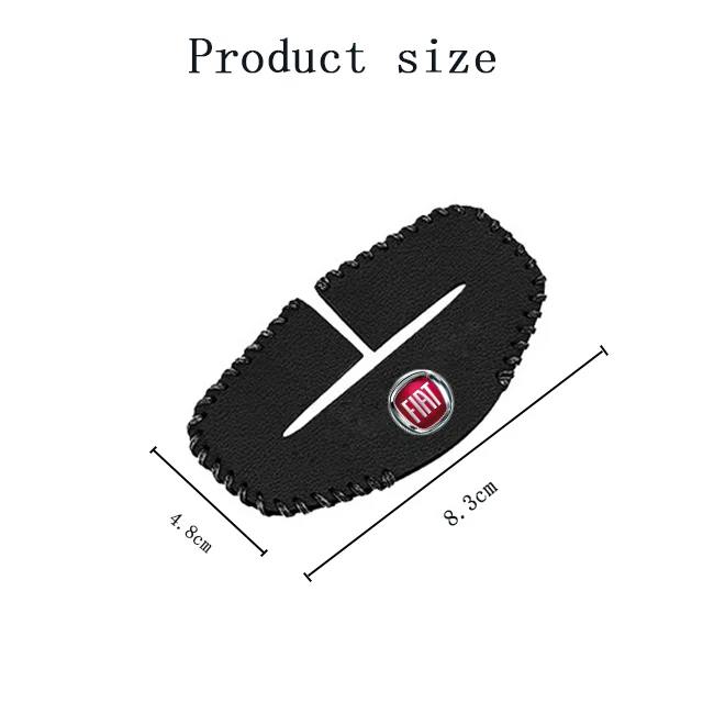 2pcs Car Seat Belt Buckle Cover Leather Protector Anti-collision Case For Fiat Punto 500 Panda Abarth Tipo