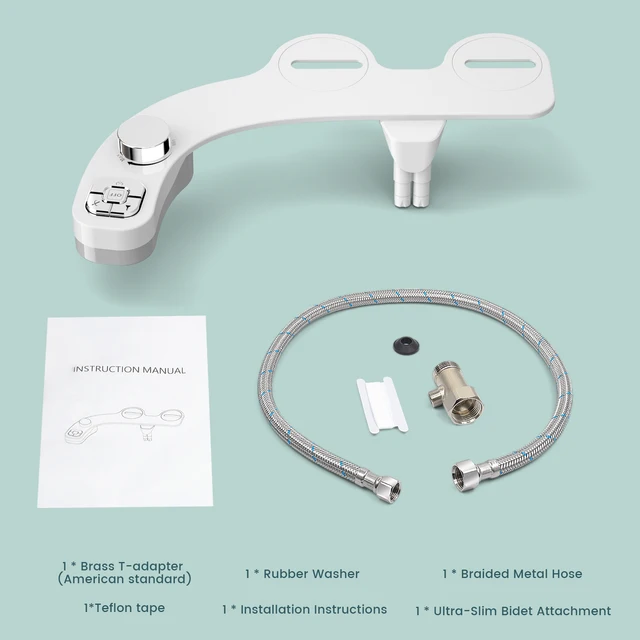 Bottone SAMODRA Bidet-doppio ugello autopulente Non elettrico (lavaggio frontale e posteriore) Bidet per acqua dolce attacco per sedile del Water 5