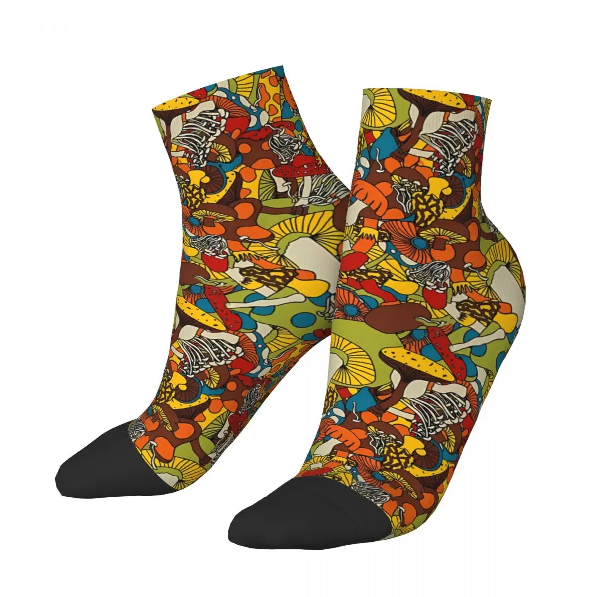 

70s Psychedelic Mushrooms Kawaii Socks School Cartoon Pattern Socks