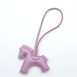 Elegant PU Leather Horse Keychain Accessory (Purple)