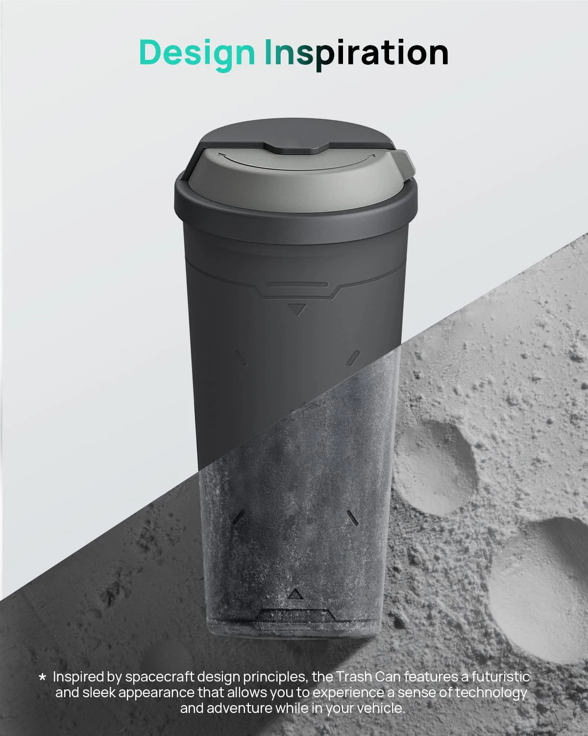 Car Trash Can 180&deg; Rotating Lid for Tesla Model Y 3 S X 15 Trash Bags Side Door Storage Box Organizer car trash can