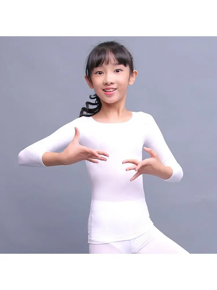 105140ChildrenDanceLeggingsWhiteTightInvisibleUnderwearSkin