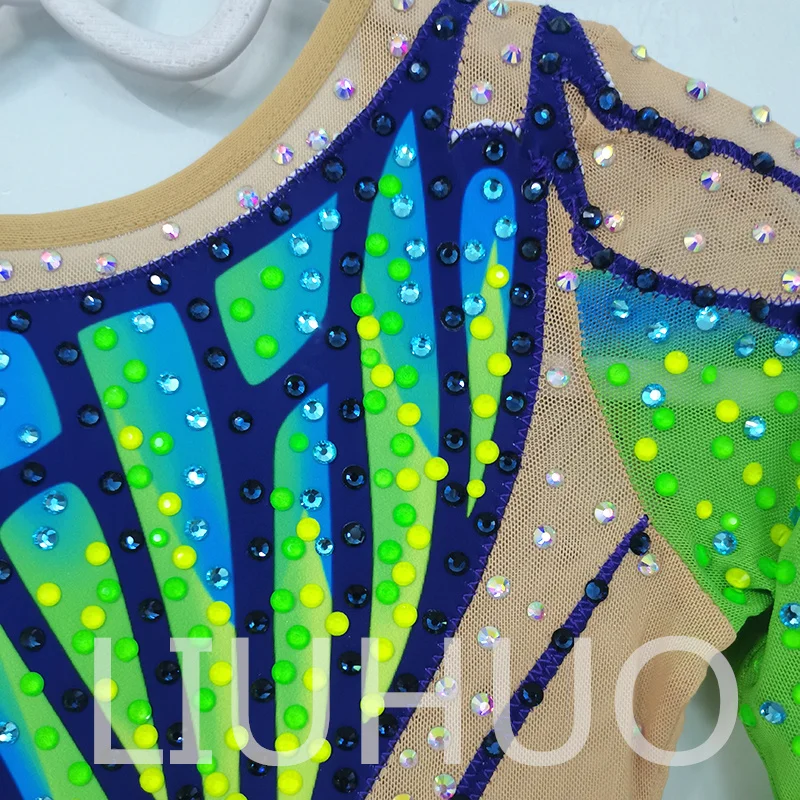 LIUHUO Rhythmic Gymnastics Leotard Competitive Cheerleading Performance For Children