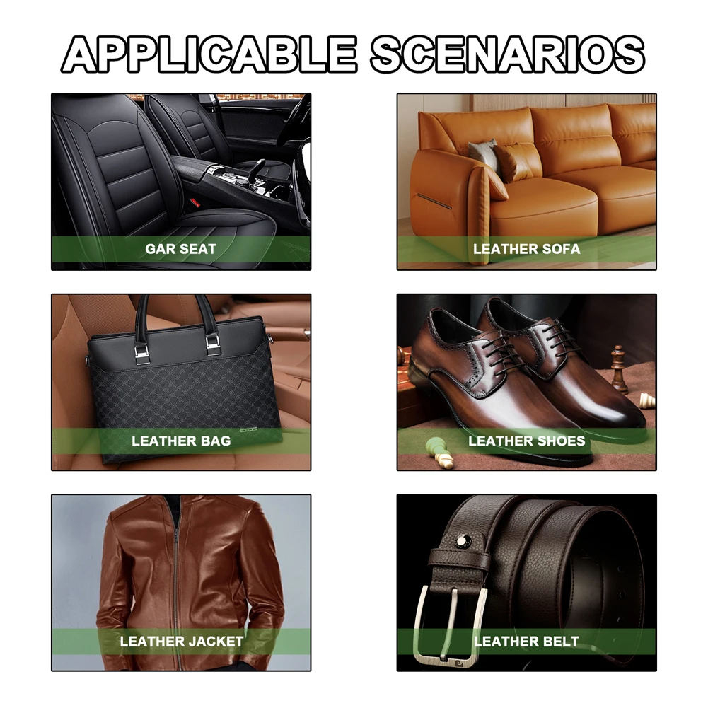 Leather Repair Kit Black Leather & Vinyl Repair Kit Leather Scratch Repair Kit Car Cream for Furniture Couches Boots and Purse