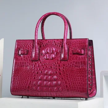 2023 New Designer Crocodile Skin Women Handbag Genuine Leather Lady Shoulder Bag High Grade Large Capacity Messenger Bag 50
