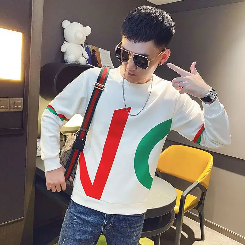 

Men's Spring and Autumn Tide Brand Wei Yi Korean Fashion Handsome Long Sleeve T-shirt Jacket