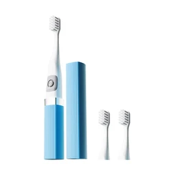 Electric Toothbrush with Smart Compact Design and Deep Cleaning Oval Brush Head, IPX7 Waterproof (Blue)