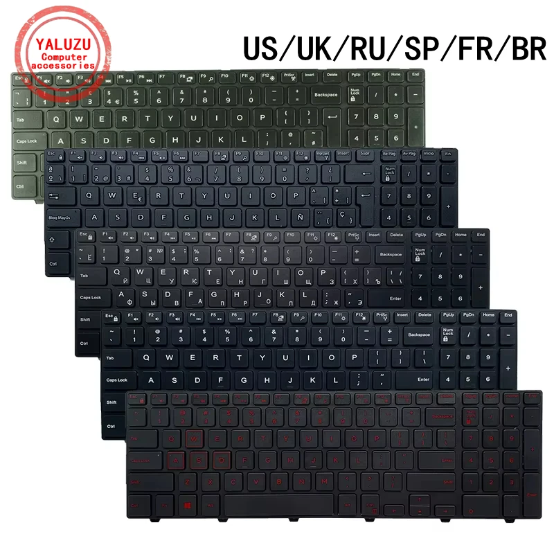 US/UK/RU/SP/FR/BR Laptop Keyboard For Dell Inspiron 15 5547 7557
