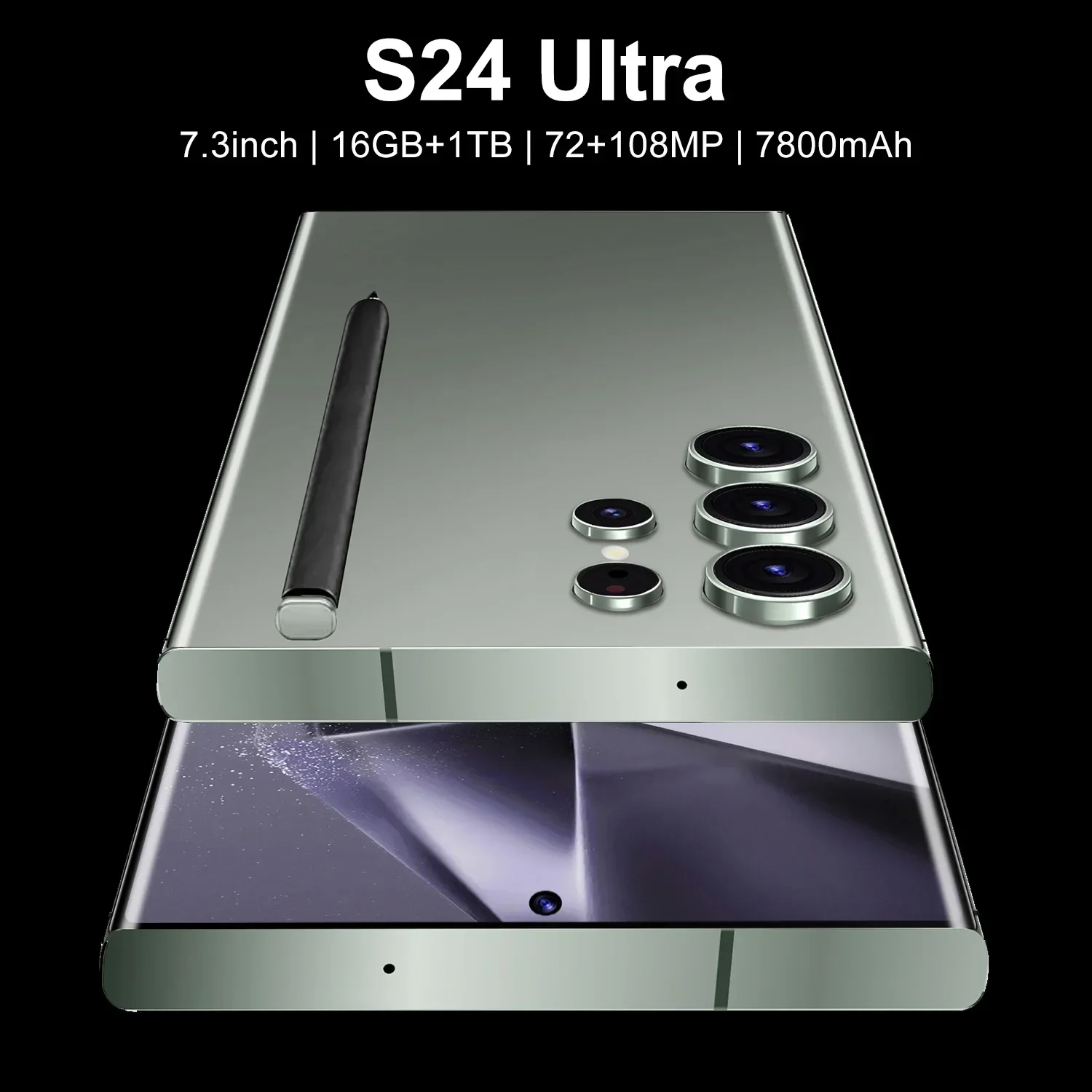 

New S24 Ultra Flagship Smartphone 8000mAh Snapdragon8 Gen3 Face ID Fingerprint Unlock Satellite Calling E-SIM NFC OTG GPS
