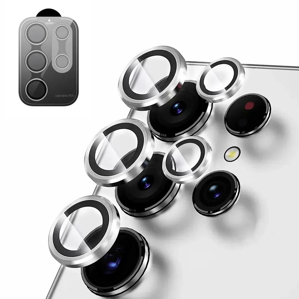 Glitter Bling Camera Lens Protector with Aluminum Alloy Ring and Alignment Board