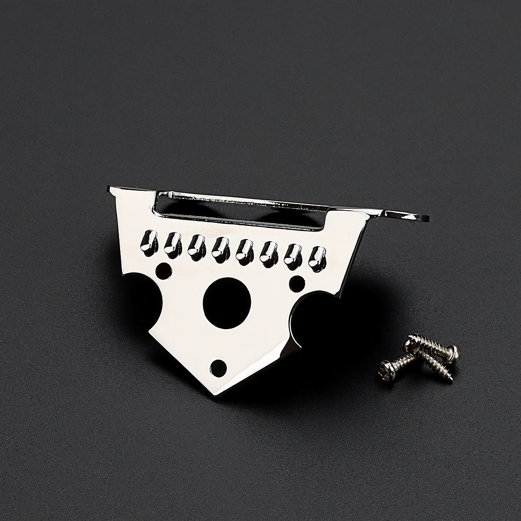 Mandolin Tailpiece Metal Triangle for 8 String Mandolin Silver