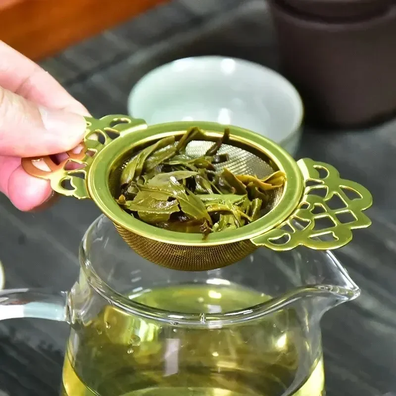 Tea Strainer Double Ear Fine Mesh Stainless Steel Spice Infuser Filter Tea Maker Teaware Kitchen Accessories  Tea Infuser