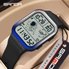 SANDA Men Watch Digital Creative Square Women Watch Sports Military Electronic Wristwatch 50M Waterproof Multifunction Clock 2