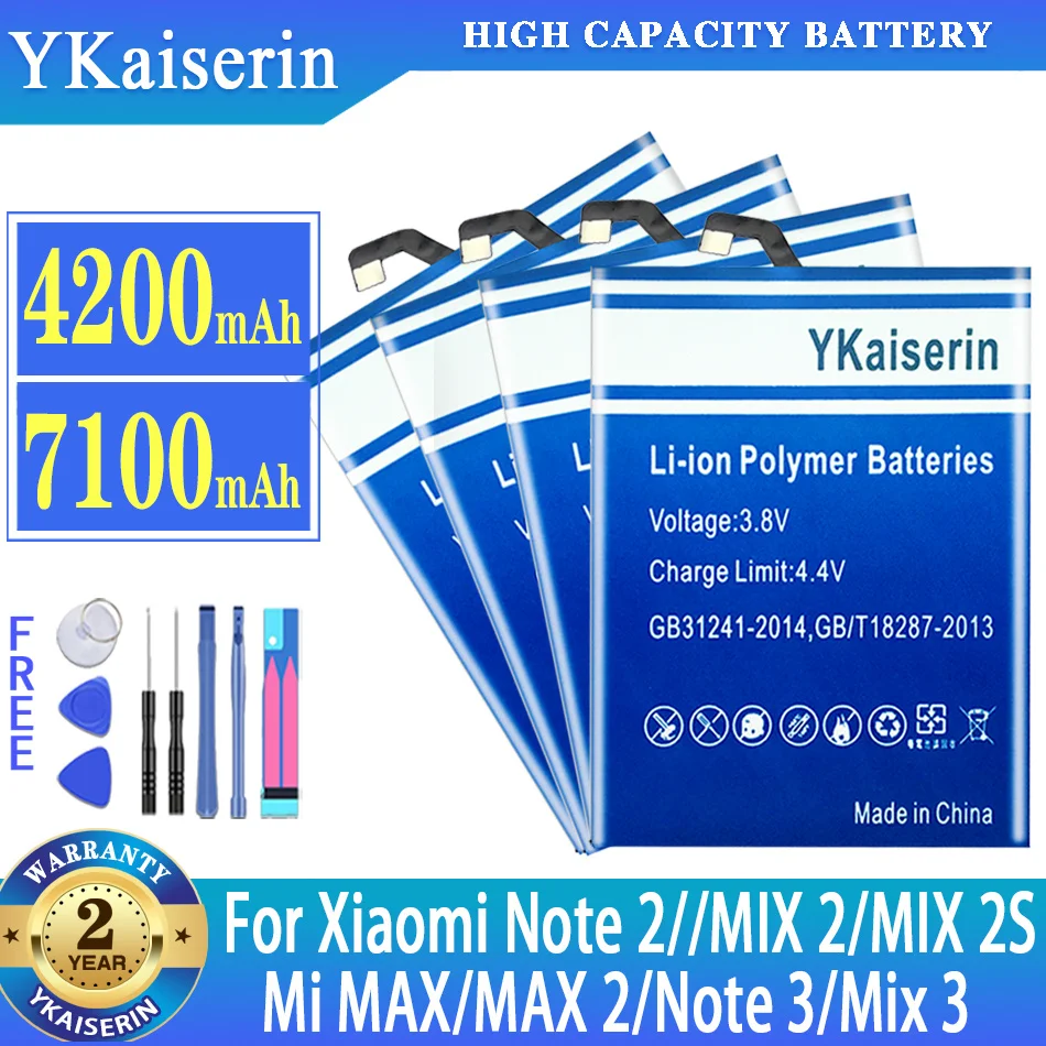 Batteria Ykaiserin Per Xiaomi Mi Mix 3 2 Mix3 Mix2 Max 2 Max2 Note 3 Note3 Per Xiaomi Note 2 Note2 Mix 2 2S Mix2 Mix2S