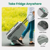 Alpicool EZGW 40L 50L 60L Автомобильный холодильник Портативный компрессор-кулер 12/24 В постоянного тока 100-240 В переменного тока Мини-холодильник с морозильной камерой для кемпинга, барбекю — изображение 4