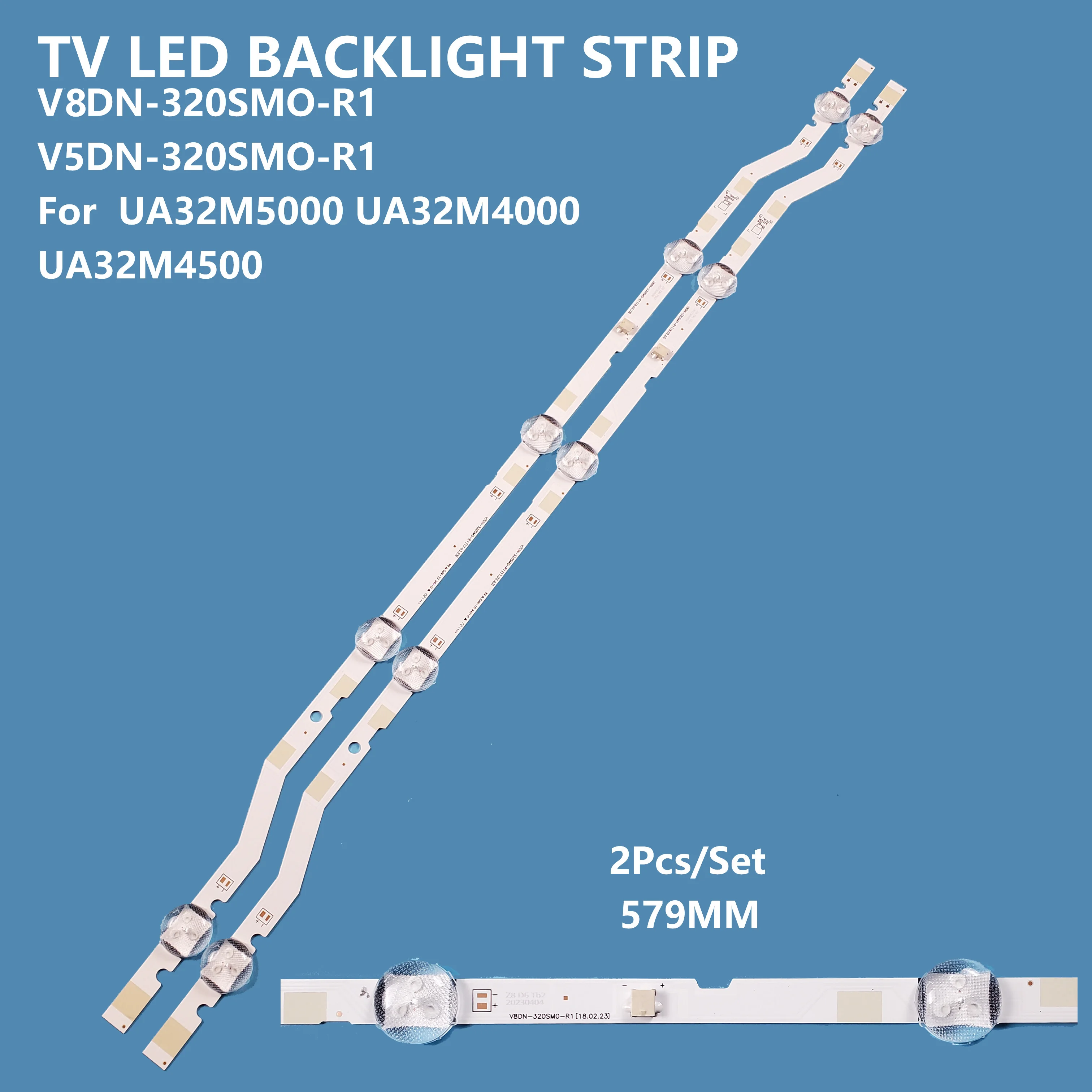 2Pcs/set LED Backlight Strip V5DN-320SM0-R1 V8DN-320SM0-R1 SH1.8 Bar Light for Samsung 32inch TV Accessories Repair led backlight strip for samsung 32 tv bn64 yyc09 bn96 27468a d3ge 320sm0 r2 2013svs32 ue32eh403w bn68 05417a 02 bn96 33972a