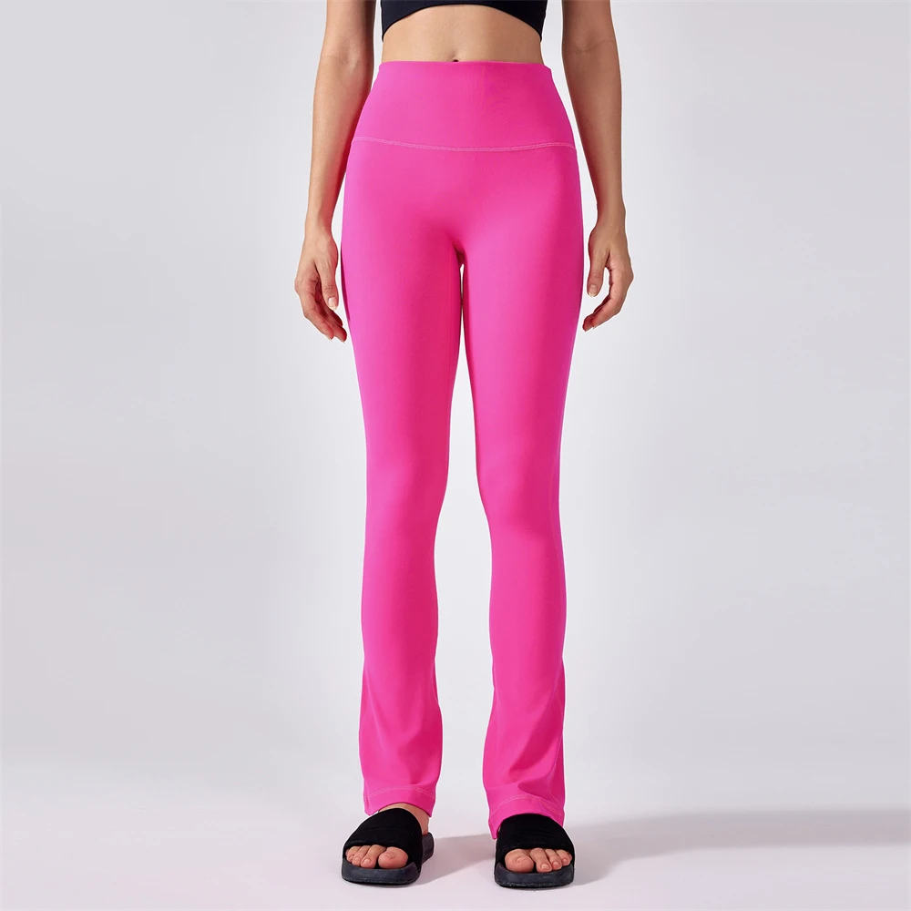 High Waist Mini Flare Women Pant 32'' Buttery-soft Feels Weightless 4 Way Stretch Yoga Leggings Sculpt Flare Skinny Tights