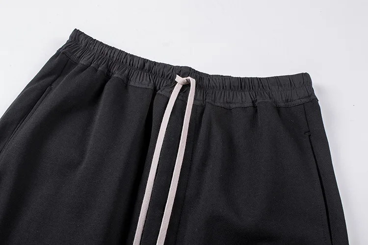 Rick Men Casual Short Cotton Harem Style Shorts Men's Casual Sweatpants Summer Women Oversized Black Short
