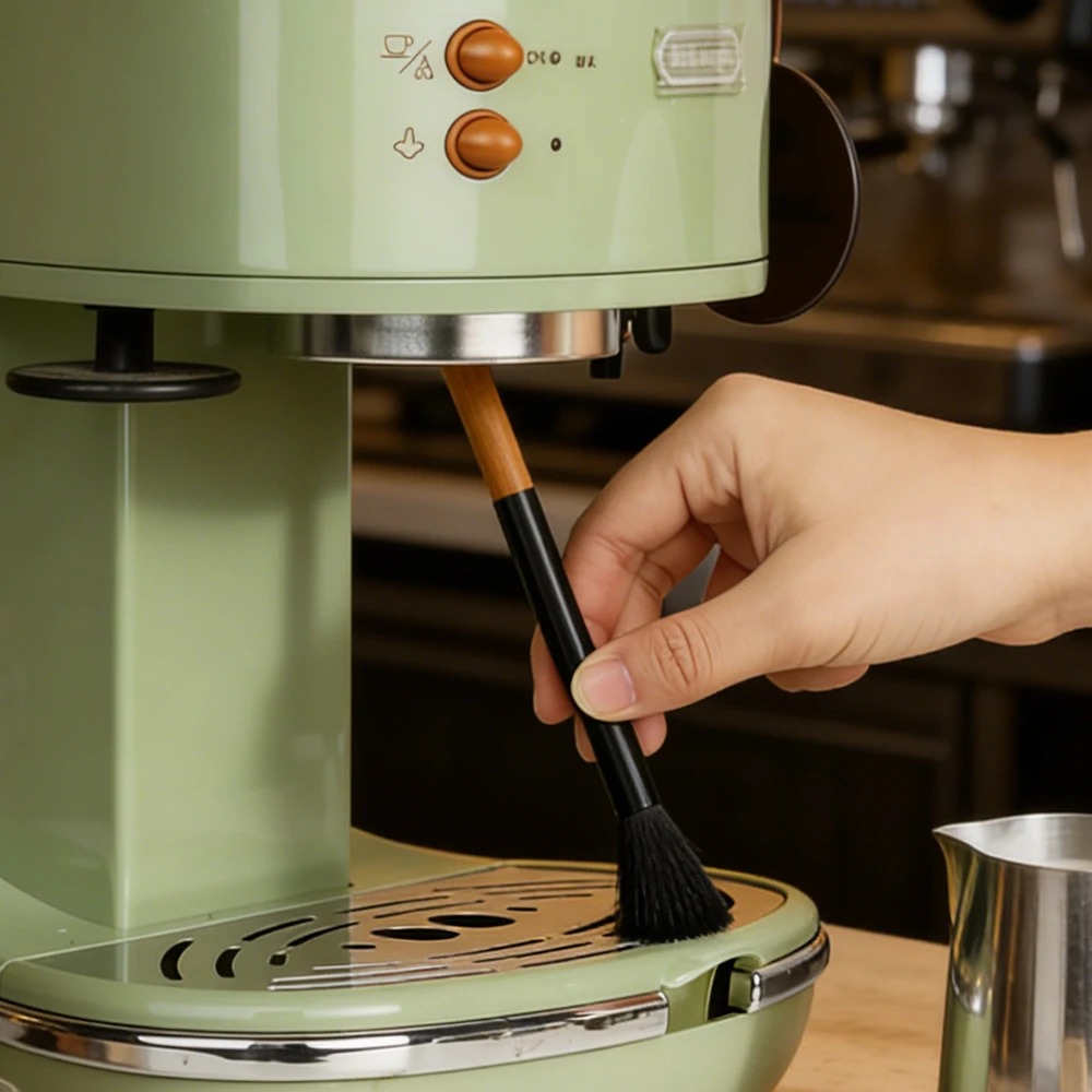 فرشاة تنظيف مطحنة قهوة مزدوجة