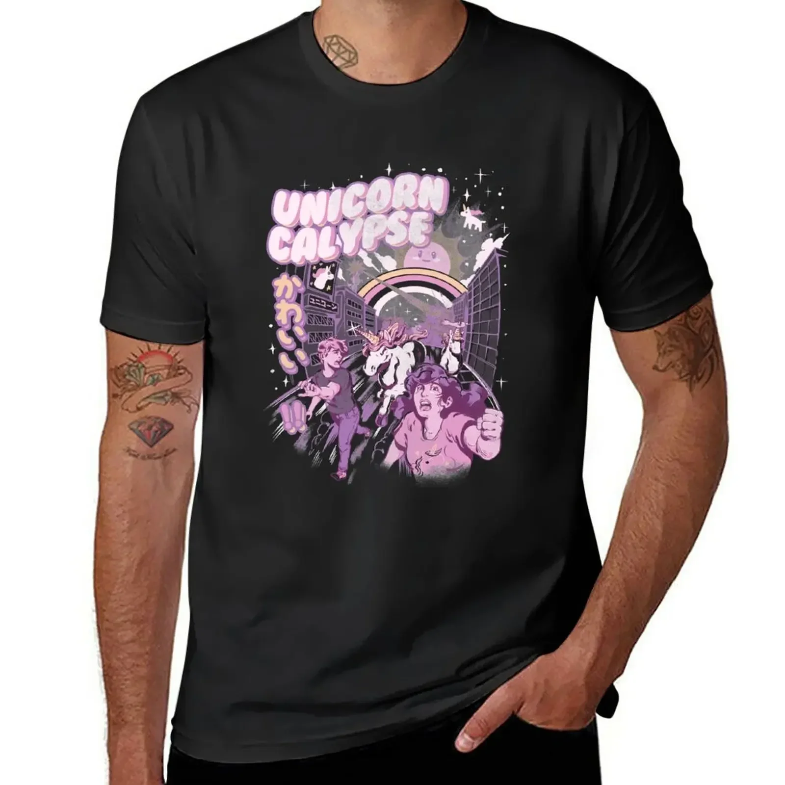 

Unicorn Calypse T-Shirt hippie clothes anime clothes mens graphic t-shirts big and tall