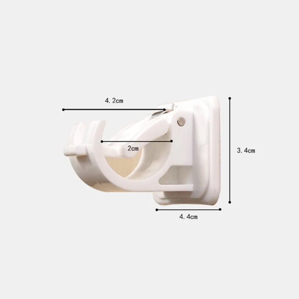 Set di 2 supporti per aste per tende in PET autoadesivi e senza trapano - Ganci per aste per tende regolabili e senza chiodi per soggiorno e bagno | Leroy Merlin