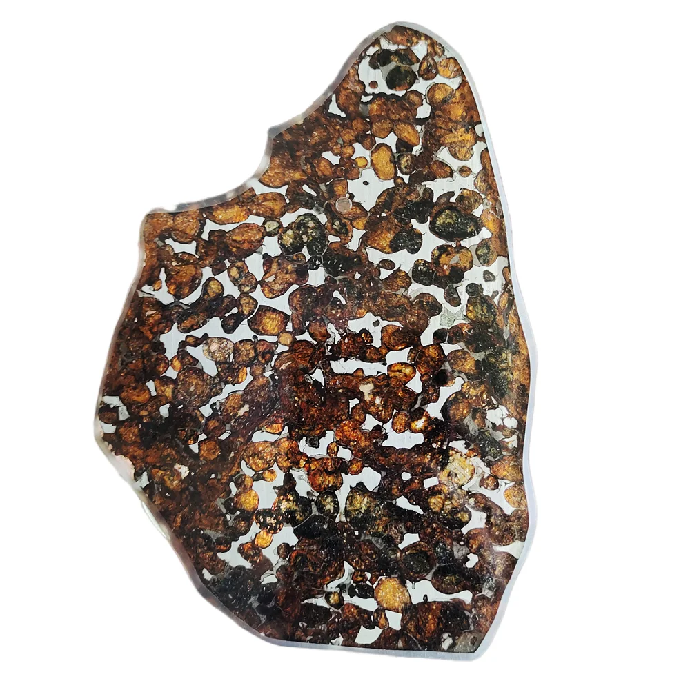 

95.5g SERICHO Pallasite Olive Meteorite Slices Natural Meteorite Material Sliced Collection - From Kenya - CA20