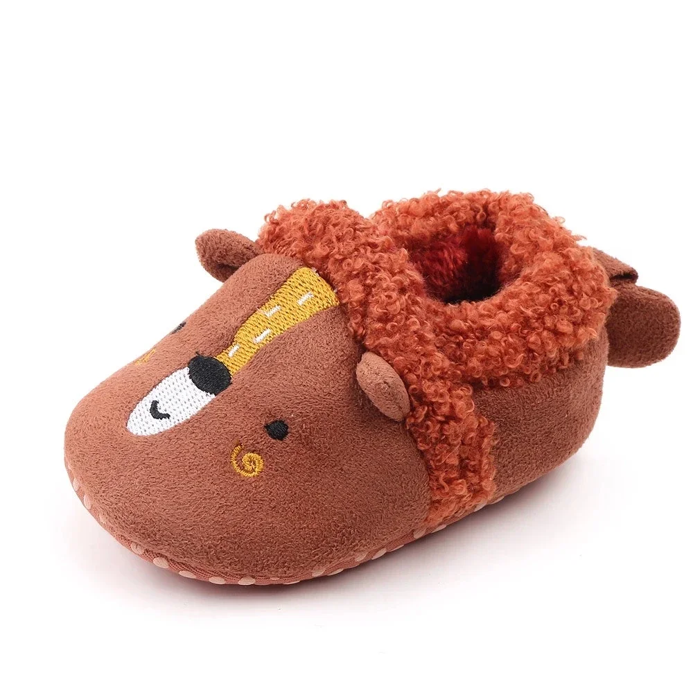 Baby Shoes Adorable Infant Slippers Toddler AMOZAE Baby Boy Girl Knit Crib Shoes Cute Cartoon Anti-slip Prewalker Baby Slippers 5