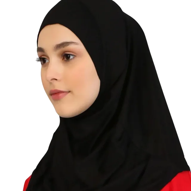Foulard en chanvre de couleur unie pour femmes, prêt à l'emploi, couvre-cou, Hijabs de sport, châles et enveloppes islamiques sans épingle, nouvelle collection