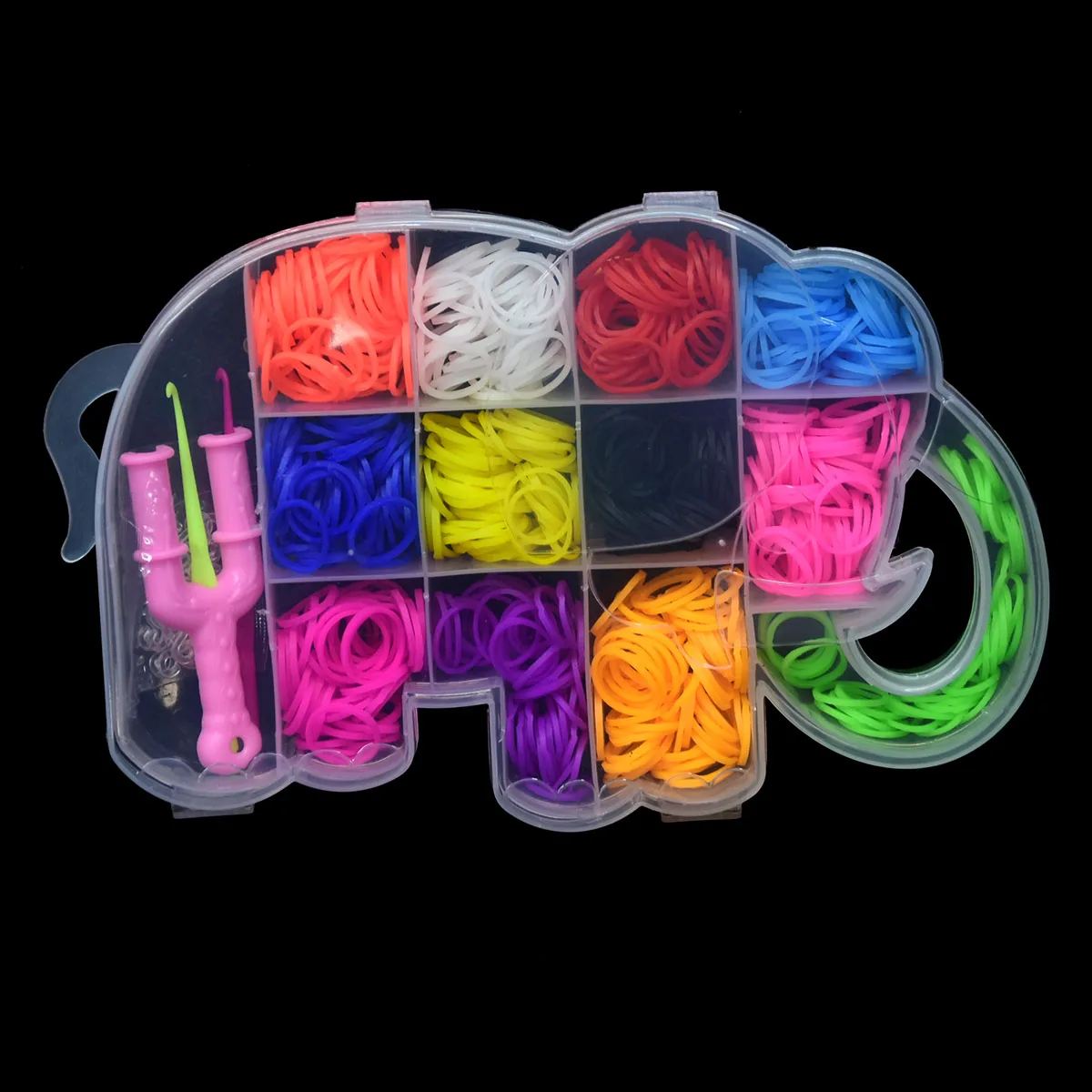 600/1500 Colored Rubber Band Bracelet Making Kit Rubber Band Filling Kit  Children Bracelet Knitting Kit