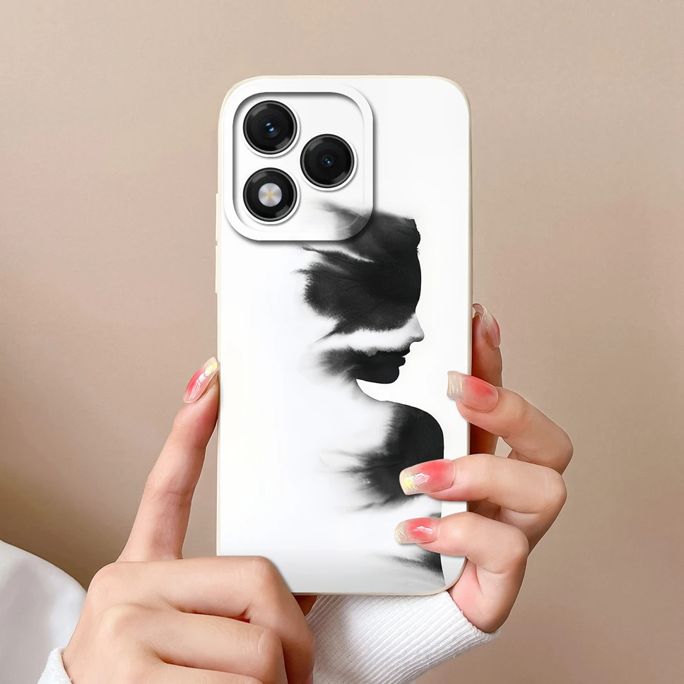 Lovely Flower Star Pattern Liquid Silicone Soft Case - High Quality Back Cover