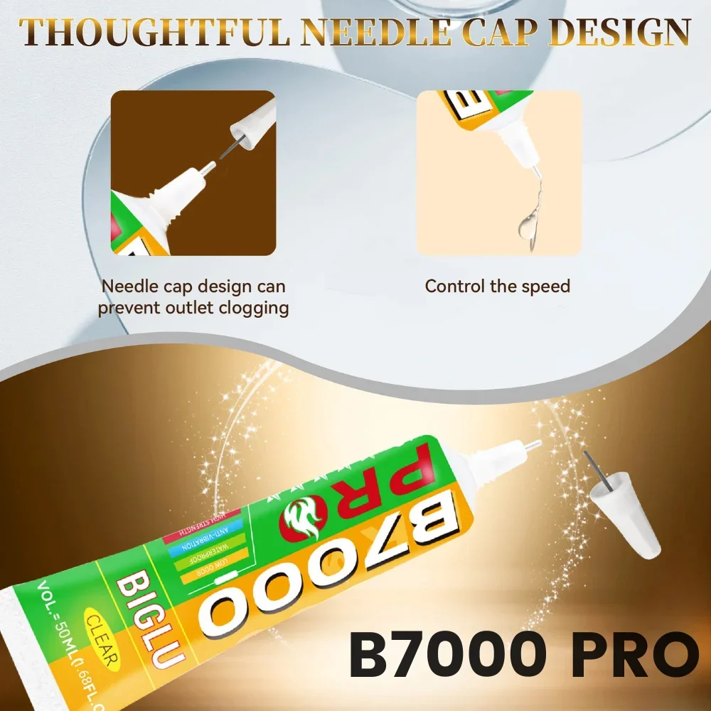 B-7000 Upgrade Adhesive B7000 PRO Clear Slow Drying Soft Anti-vibration Glue for Phone Frame Battery Cover Diamond Jewelry Craft 4