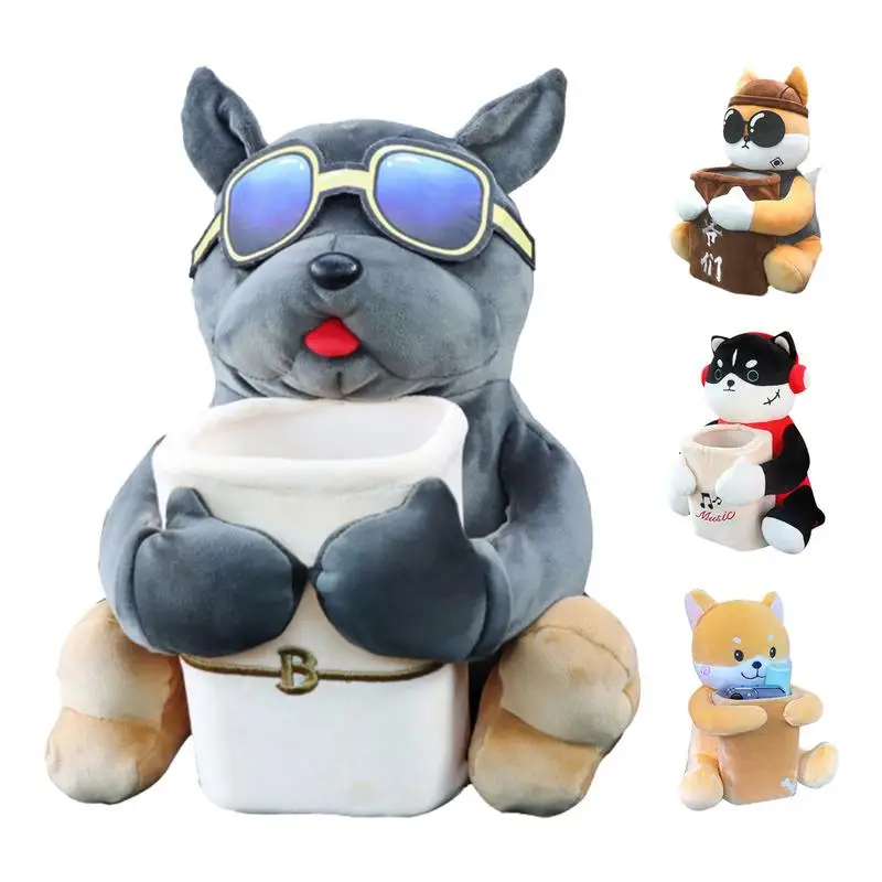 

Car Tissue Holder Plush Cartoon Animal Trash Can Storage Organizer Car Facial Tissue Box Automobiles Decor Interior Accessories