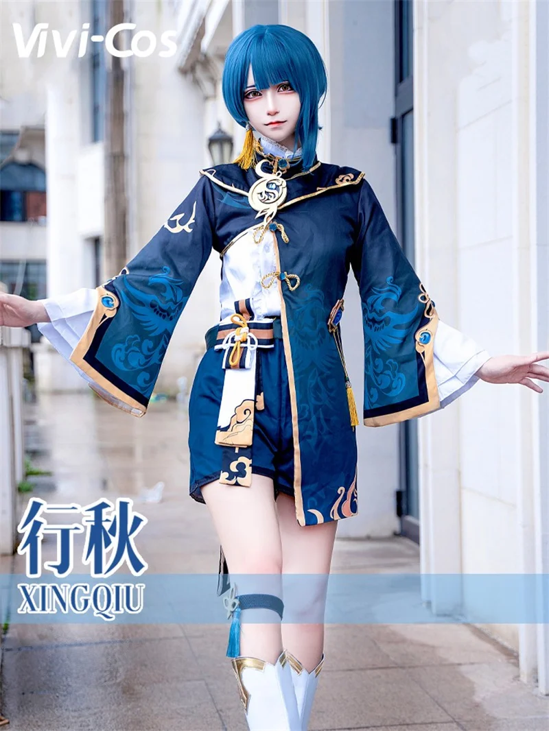 

Крутая Униформа Vivi-Cos Game Genshin Impact Xingqiu, красивые мужские костюмы для косплея, одежда для ролевых игр на Хэллоуин, новая модель