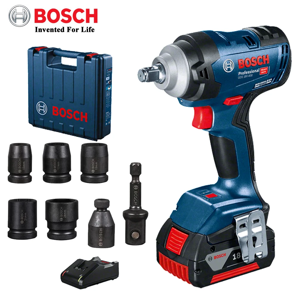 Bosch GDS 18v-400 18V Kunci Impact Tanpa Kabel Tanpa Sikat Kunci