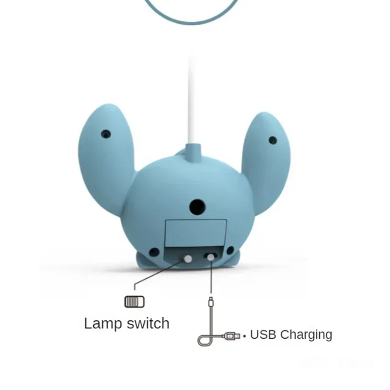 LED Lilo & 스티치 책상 램프 연필 샤프너 포함, 접이식 조명, 귀여운 책상 야간 조명, USB 충전 조명, 어린이 생일 선물